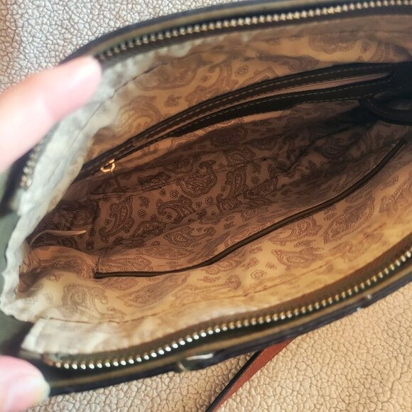 Simply Noelle Olive/Brown Crossbody Adjustable Strap - 3 Ext/2 Int Pockets - Picture 10 of 15